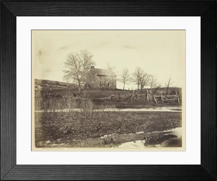 Framed Print : Mathews House, Battle-field of Bull Run, March 1862. Creators: Barnard & Gibson Framed Print : Mathews House, Battle-field of Bull Run, March 1862. Creators: Barnard & Gibson