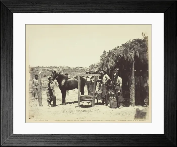 Framed Print : Army Forge Scene, in Front of Petersburg, August 1864. Creator: David Knox Framed Print : Army Forge Scene, in Front of Petersburg, August 1864. Creator: David Knox