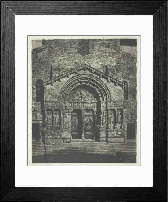 Framed Print : Arles: The West Porch of Saint-Trophime, October 21, 1854, printed 1982 Framed Print : Arles: The West Porch of Saint-Trophime, October 21, 1854, printed 1982