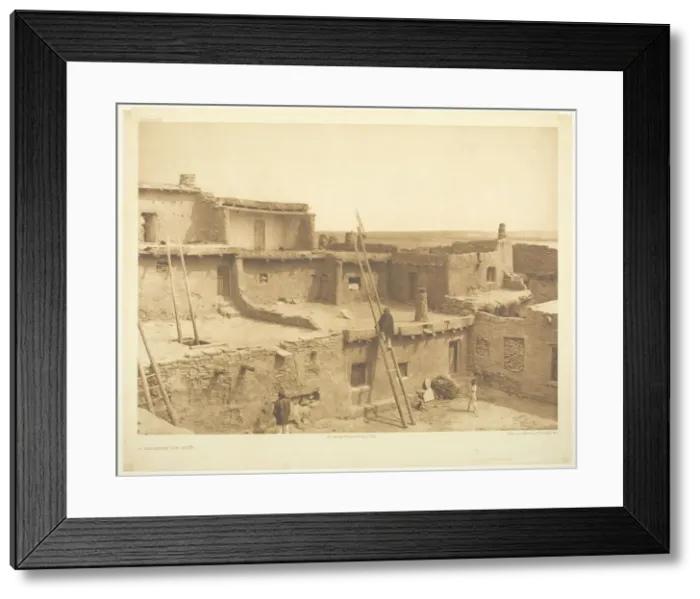 Framed Print : A Corner of Zuni, 1903. Creator: Edward Sheriff Curtis Framed Print : A Corner of Zuni, 1903. Creator: Edward Sheriff Curtis