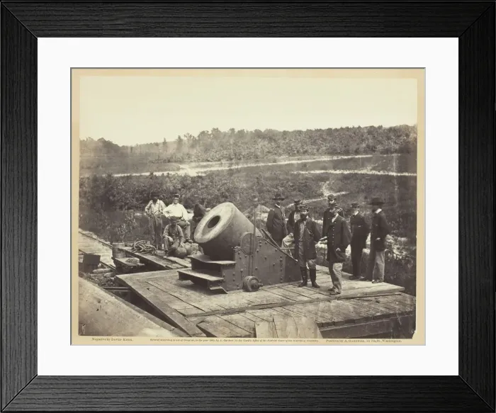 Framed Print : Mortar Dictator, in Front of Petersburg, October 1864. Creator: David Knox Framed Print : Mortar Dictator, in Front of Petersburg, October 1864. Creator: David Knox