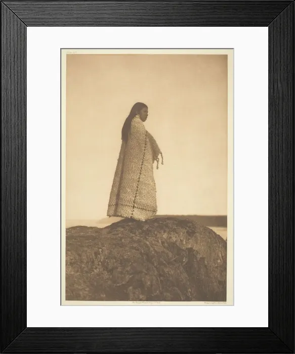 Framed Print : Cowichan Girl, 1912. Creator: Edward Sheriff Curtis Framed Print : Cowichan Girl, 1912. Creator: Edward Sheriff Curtis