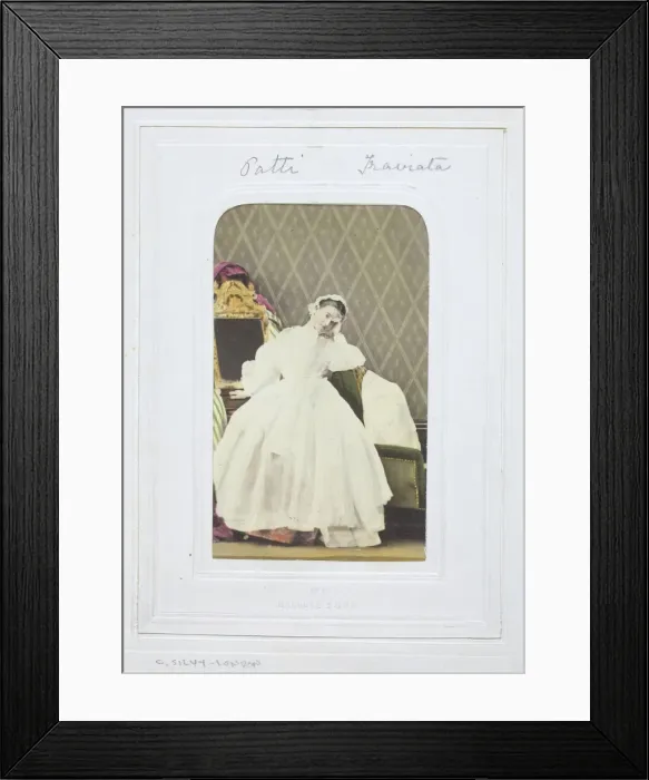 Framed Print : Adelina Patti, Traviata, 1860-69. Creator: Camille Silvy Framed Print : Adelina Patti, Traviata, 1860-69. Creator: Camille Silvy