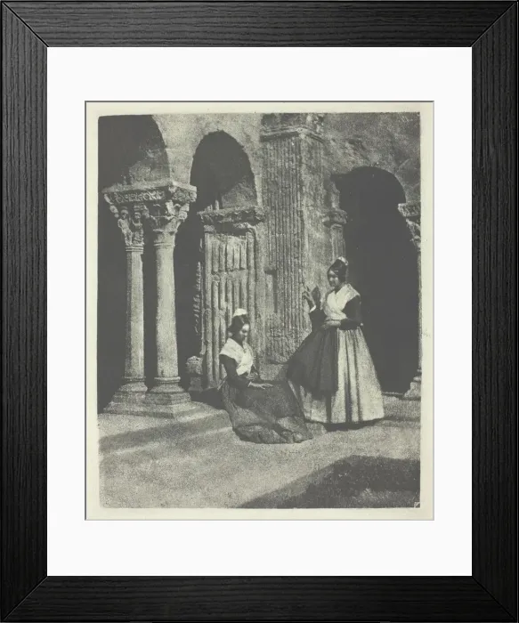 Framed Print : Deux arlesiennes dans le cloitre de Saint-Trophime d Arles, c. 1854, printed 1982 Framed Print : Deux arlesiennes dans le cloitre de Saint-Trophime d Arles, c. 1854, printed 1982