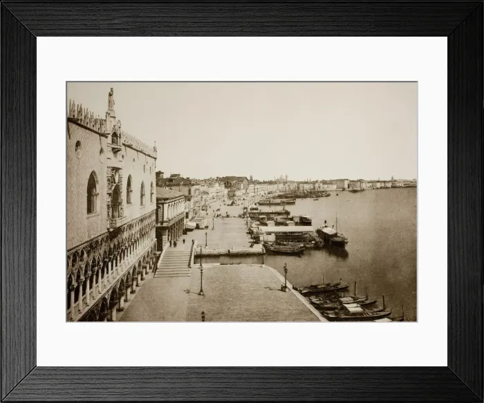 Framed Print : Untitled (89), c. 1890. [Doges Palace and Grand Canal, Venice]. Creator: Unknown