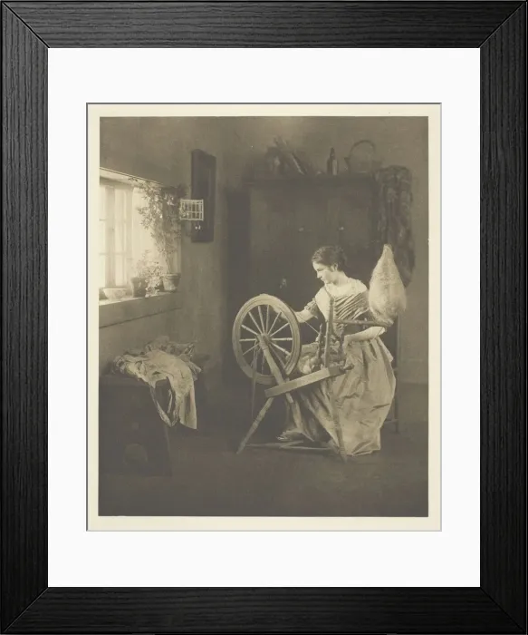 Framed Print : Spinning, c. 1898. Creator: Emilie V. Clarkson Framed Print : Spinning, c. 1898. Creator: Emilie V. Clarkson