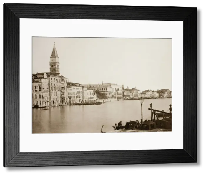 Framed Print : Untitled (20), c. 1890. [Grand Canal with Doges Palace in the distance, Venice]