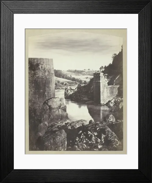 Framed Print : Landscape with Ruin, c. 1870. Creator: Felix Thiollier Framed Print : Landscape with Ruin, c. 1870. Creator: Felix Thiollier