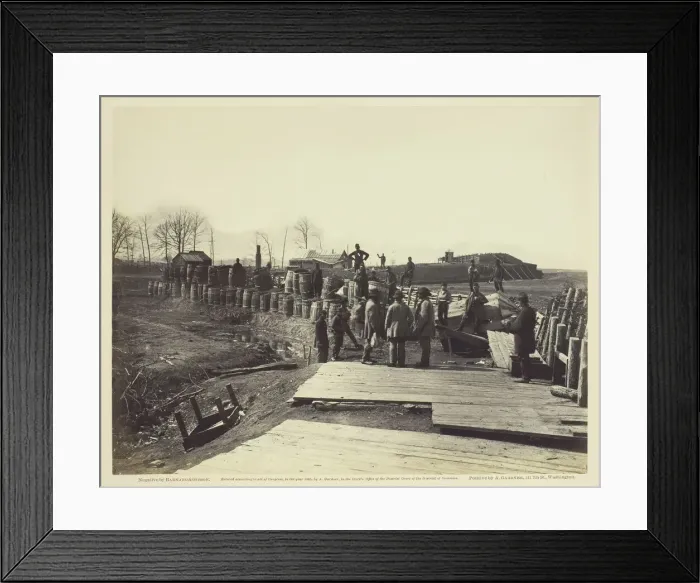 Framed Print : Fortifications at Manassas, March 1862. Creators: Barnard & Gibson, George N Framed Print : Fortifications at Manassas, March 1862. Creators: Barnard & Gibson, George N