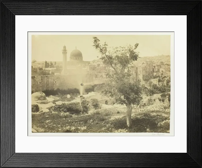 Framed Print : The Mosque of Omar, Jerusalem, 1857. Creator: Francis Frith Framed Print : The Mosque of Omar, Jerusalem, 1857. Creator: Francis Frith