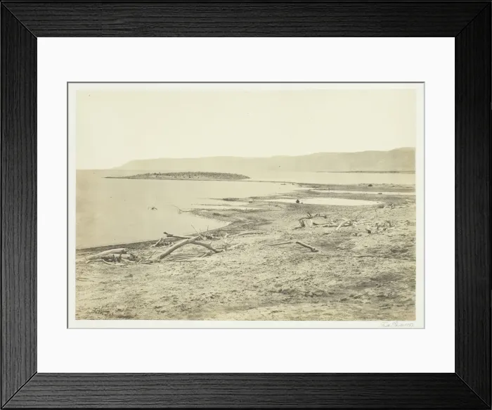 Framed Print : The North Shore of the Dead Sea, 1857. Creator: Francis Frith Framed Print : The North Shore of the Dead Sea, 1857. Creator: Francis Frith