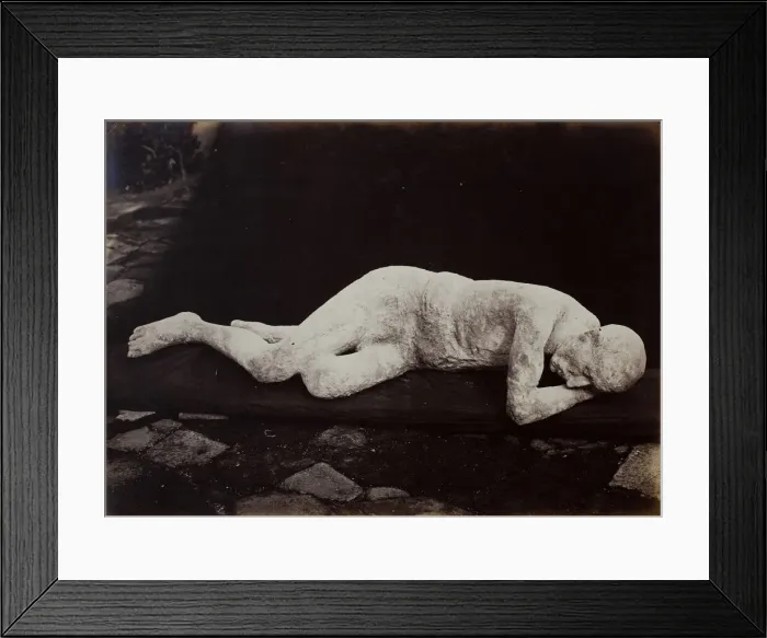 Framed Print : Body Cast from Pompeii, 1880. Creator: Giorgio Sommer Framed Print : Body Cast from Pompeii, 1880. Creator: Giorgio Sommer