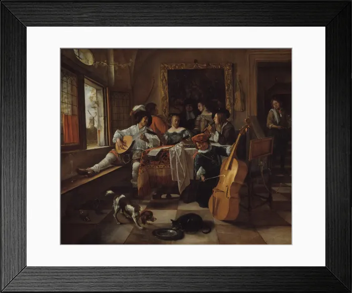 Framed Print : The Family Concert, 1666. Creator: Jan Steen Framed Print : The Family Concert, 1666. Creator: Jan Steen