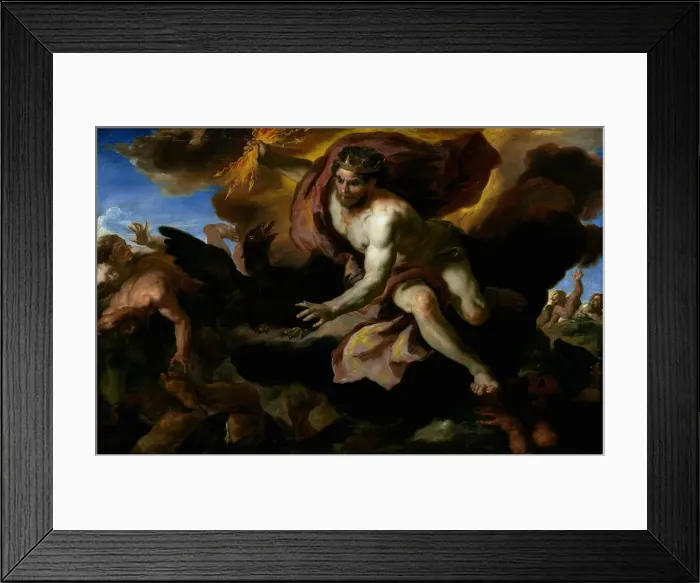 Framed Print : Jove casts his Thunderbolts at the Rebellious Giants, 1690 / 95 Framed Print : Jove casts his Thunderbolts at the Rebellious Giants, 1690 / 95