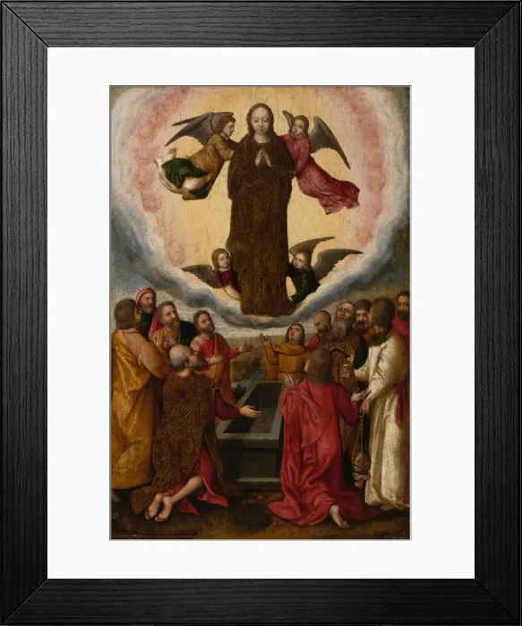 Framed Print : Assumption of the Virgin, 16th century. Creator: Marcellus Coffermans Framed Print : Assumption of the Virgin, 16th century. Creator: Marcellus Coffermans