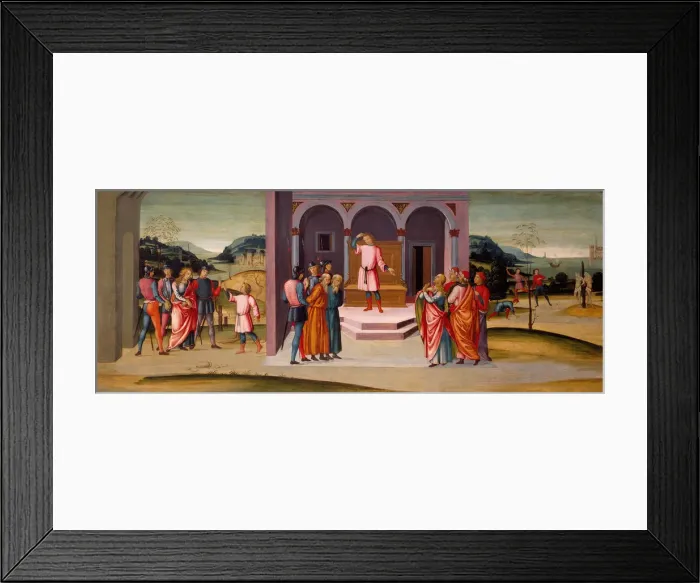Framed Print : Daniel Saving Susanna, the Judgment of Daniel, and the Execution of the Elders, c. 1500 Framed Print : Daniel Saving Susanna, the Judgment of Daniel, and the Execution of the Elders, c. 1500