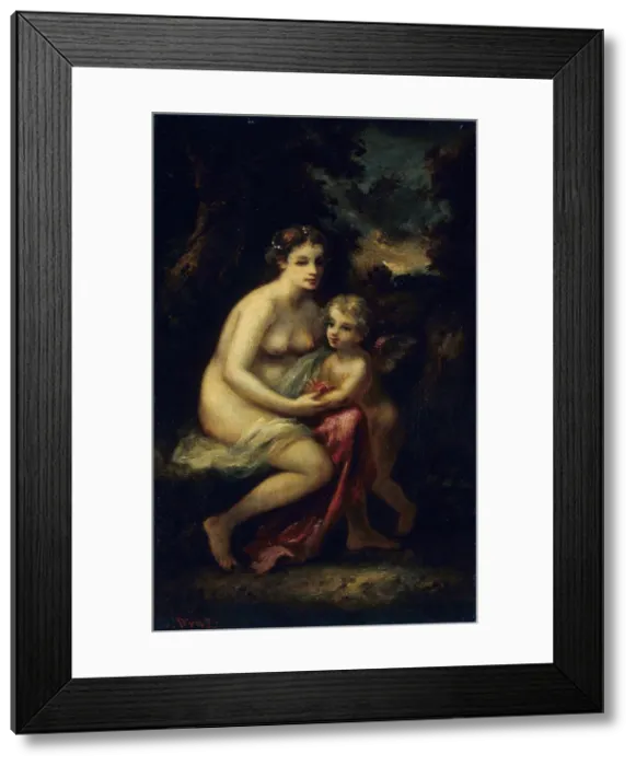 Framed Print : Education of Cupid, c. 1859. Creator: Narcisse Virgile Diaz de la Pena Framed Print : Education of Cupid, c. 1859. Creator: Narcisse Virgile Diaz de la Pena