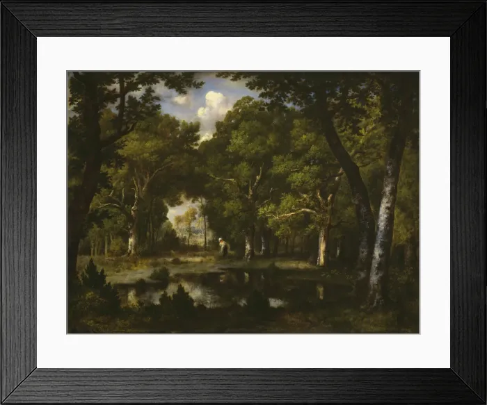 Framed Print : Pond in the Woods, 1862. Creator: Narcisse Virgile Diaz de la Pena Framed Print : Pond in the Woods, 1862. Creator: Narcisse Virgile Diaz de la Pena