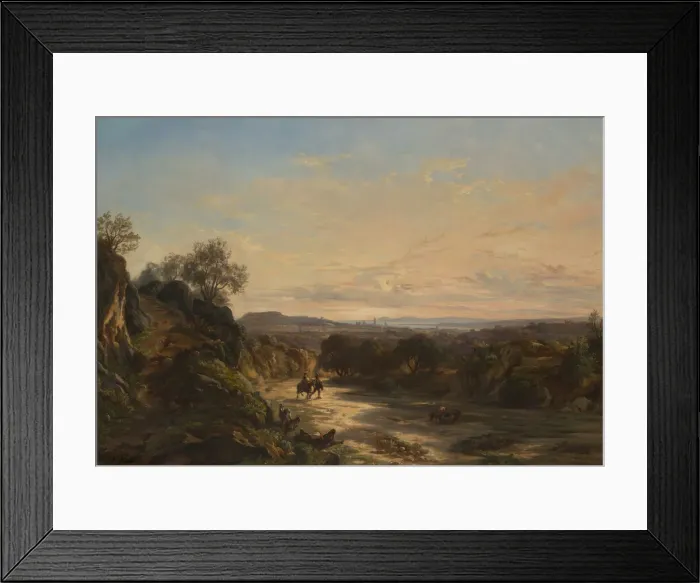 Framed Print : Sur la route de Nice, About 1844. Creator: Paul Huet Framed Print : Sur la route de Nice, About 1844. Creator: Paul Huet