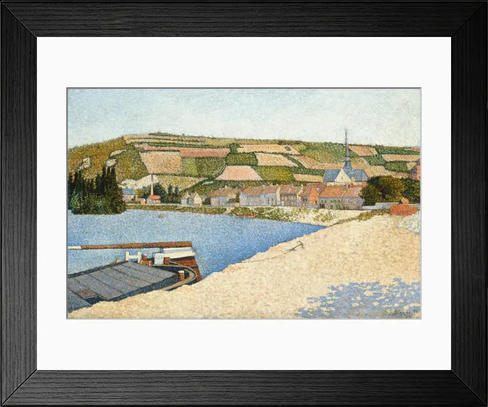 Framed Print : Les Andelys, Cote d Aval, 1886. Creator: Paul Signac Framed Print : Les Andelys, Cote d Aval, 1886. Creator: Paul Signac