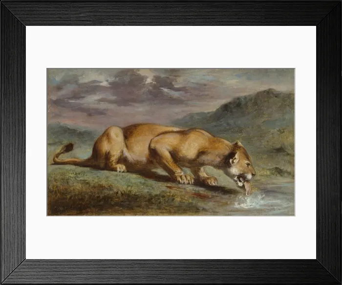 Framed Print : Wounded Lioness, 1840 / 50. Creator: Pierre Andrieu Framed Print : Wounded Lioness, 1840 / 50. Creator: Pierre Andrieu