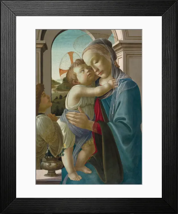 Framed Print : Virgin and Child with an Angel, 1475 / 85. Creator: Sandro Botticelli Framed Print : Virgin and Child with an Angel, 1475 / 85. Creator: Sandro Botticelli