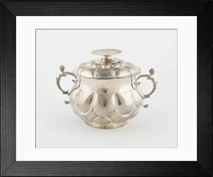 Framed Print : Caudle Cup with Cover, London, 1659 / 60. Creator: Arthur Manwaring Framed Print : Caudle Cup with Cover, London, 1659 / 60. Creator: Arthur Manwaring