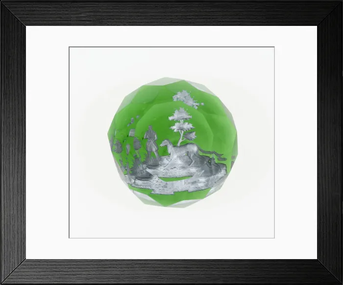 Framed Print : Paperweight, Luneville, c. 1846-55. Creator: Baccarat Glasshouse Framed Print : Paperweight, Luneville, c. 1846-55. Creator: Baccarat Glasshouse