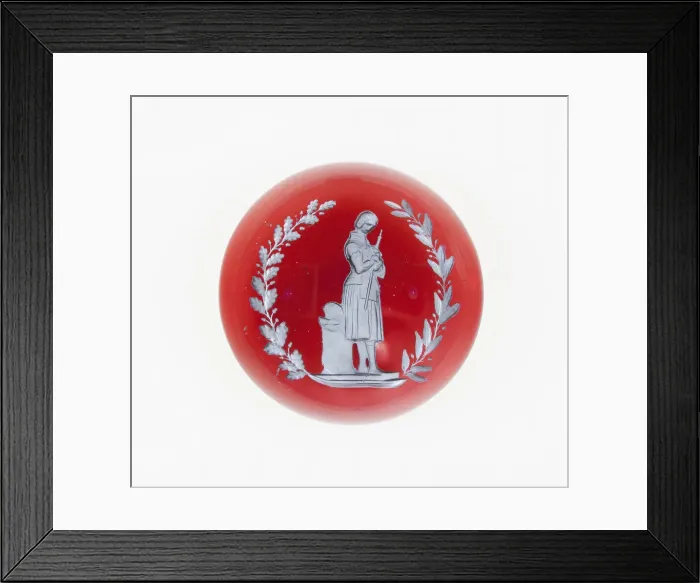 Framed Print : Paperweight, Baccarat, Mid 19th century. Creator: Baccarat Glasshouse Framed Print : Paperweight, Baccarat, Mid 19th century. Creator: Baccarat Glasshouse