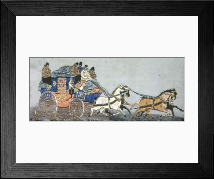 Framed Print : The London & York Royal Mail Coach, England, 1879. Creator: Possibly Thomas Stevens Framed Print : The London & York Royal Mail Coach, England, 1879. Creator: Possibly Thomas Stevens