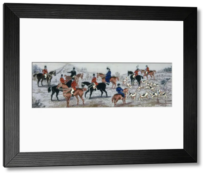 Framed Print : The Meet (Picture), England, 19th century. Creator: Thomas Stevens Framed Print : The Meet (Picture), England, 19th century. Creator: Thomas Stevens