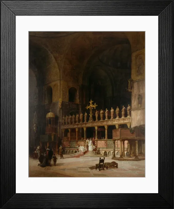 Framed Print : Interior of St. Mark s, Venice, 1869. Creator: David Dalhoff Neal Framed Print : Interior of St. Mark s, Venice, 1869. Creator: David Dalhoff Neal
