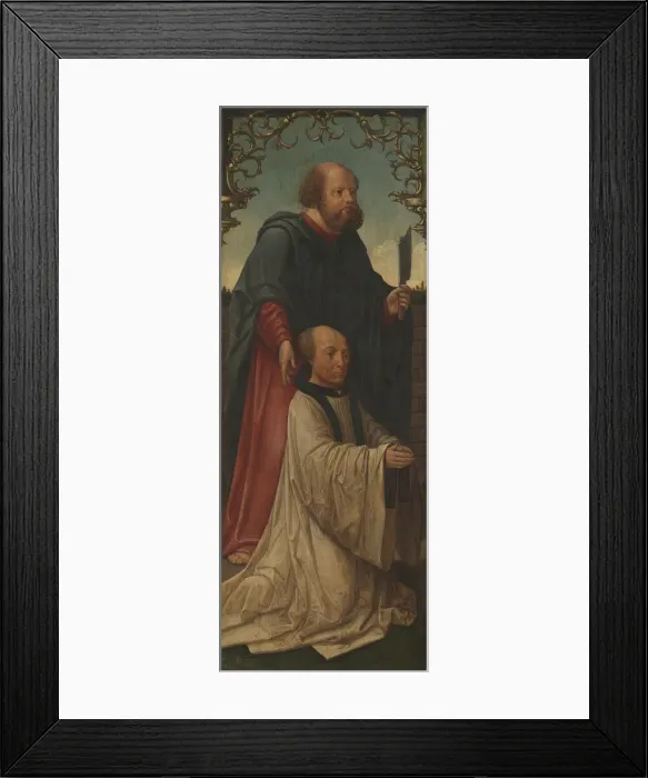Framed Print : Saint Matthias (?) and a Donor; Saint Andrew (reverse), 1520 / 25 Framed Print : Saint Matthias (?) and a Donor; Saint Andrew (reverse), 1520 / 25