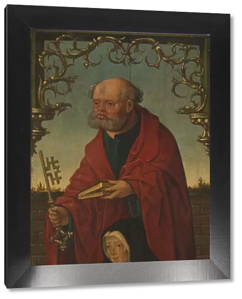 Saint Peter and a Donor; Saint Thomas (reverse), 1520  /  25. Creators: Jacob Cornelisz