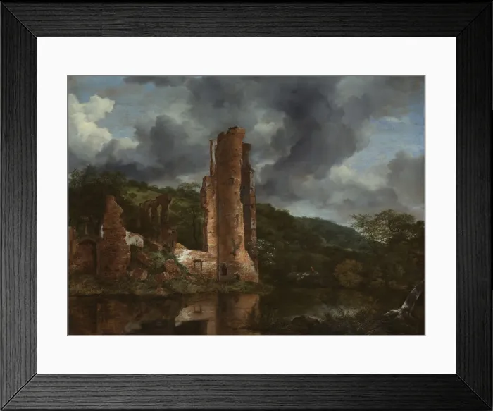Framed Print : Landscape with the Ruins of the Castle of Egmond, 1650 / 55. Creator: Jacob van Ruisdael Framed Print : Landscape with the Ruins of the Castle of Egmond, 1650 / 55. Creator: Jacob van Ruisdael