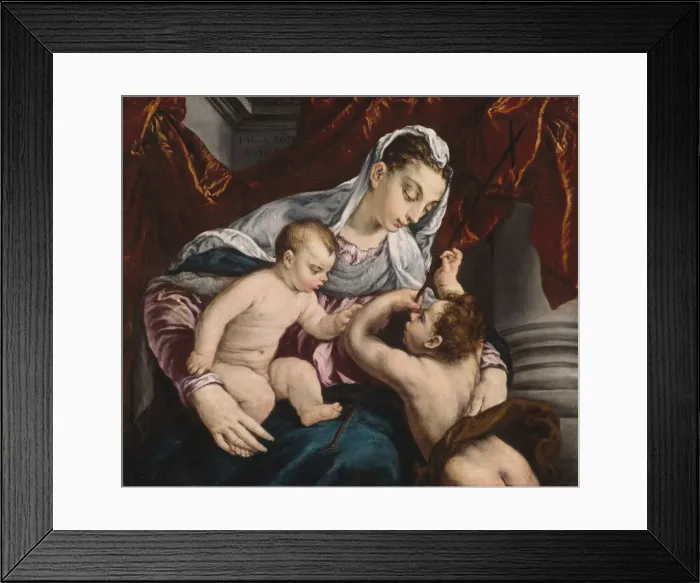 Framed Print : Virgin and Child with the Young Saint John the Baptist, 1560 / 65 Framed Print : Virgin and Child with the Young Saint John the Baptist, 1560 / 65