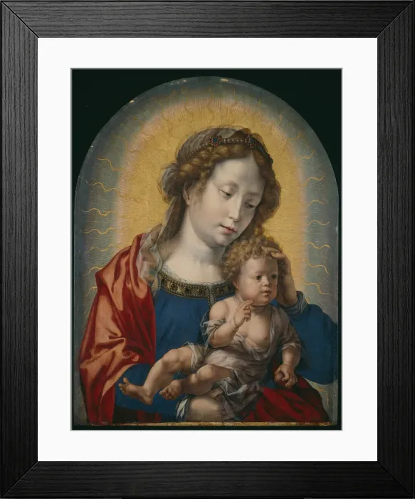 Framed Print : Virgin and Child, c. 1520. Creator: Jan Gossaert Framed Print : Virgin and Child, c. 1520. Creator: Jan Gossaert