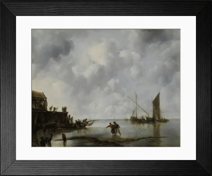 Framed Print : Fishing Boats in a Calm, 1651. Creator: Jan van de Cappelle Framed Print : Fishing Boats in a Calm, 1651. Creator: Jan van de Cappelle