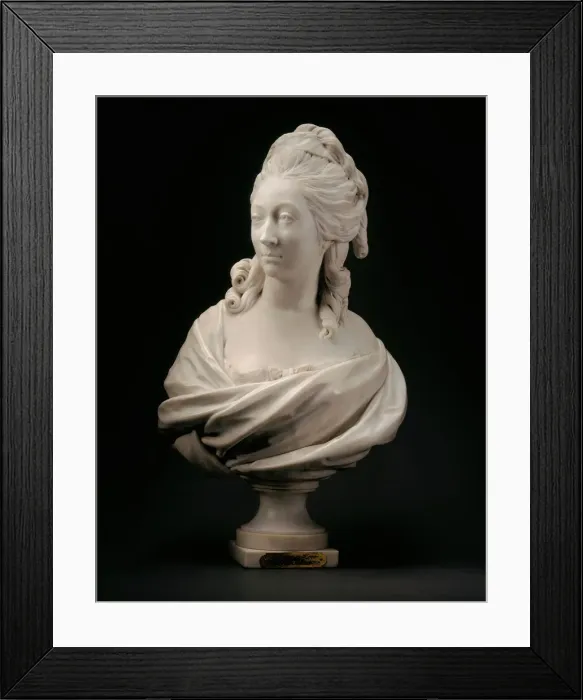 Framed Print : Bust of Anne-Marie-Louise Thomas de Domangeville de Serilly, Comtesse de Pange, 1780 Framed Print : Bust of Anne-Marie-Louise Thomas de Domangeville de Serilly, Comtesse de Pange, 1780