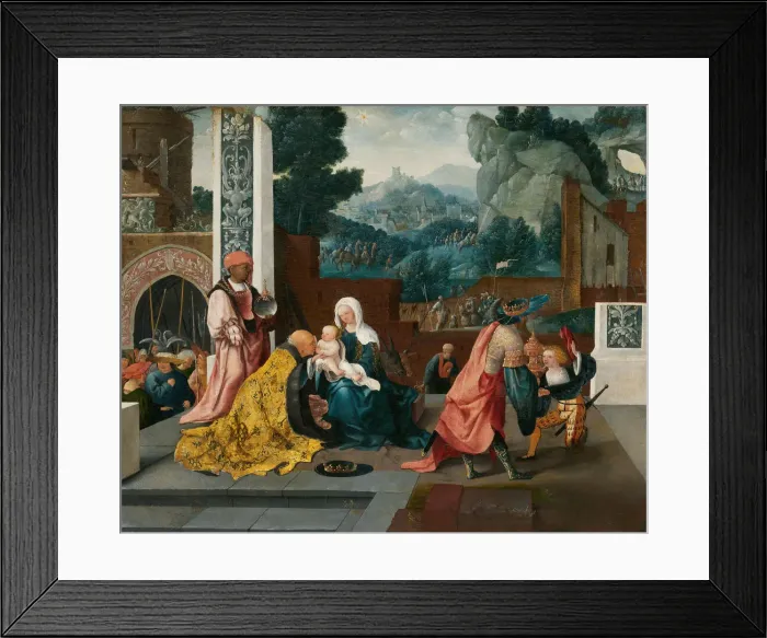 Framed Print : Adoration of the Magi, c. 1519. Creator: Jan van Scorel Framed Print : Adoration of the Magi, c. 1519. Creator: Jan van Scorel