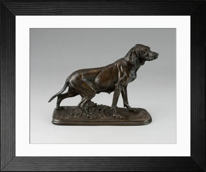 Framed Print : Figure of a Retriever, c. 1840 / 60. Creator: Pierre-Jules Mene Framed Print : Figure of a Retriever, c. 1840 / 60. Creator: Pierre-Jules Mene