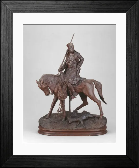 Framed Print : African Hunter, 1877. Creator: Pierre-Jules Mene Framed Print : African Hunter, 1877. Creator: Pierre-Jules Mene