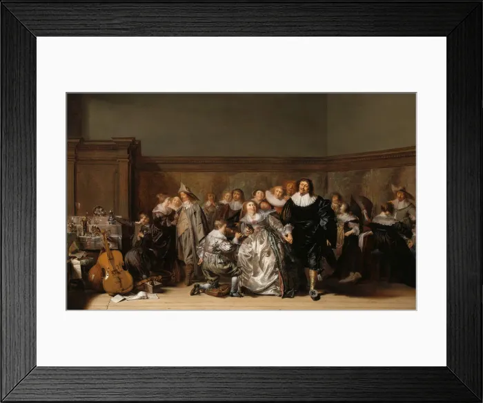Framed Print : An Elegant Company, 1632. Creator: Pieter Codde Framed Print : An Elegant Company, 1632. Creator: Pieter Codde