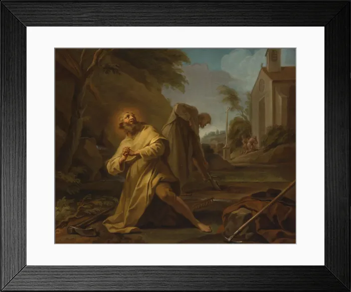 Framed Print : Saint Hymer in Solitude, c. 1735. Creator: Unknown Framed Print : Saint Hymer in Solitude, c. 1735. Creator: Unknown