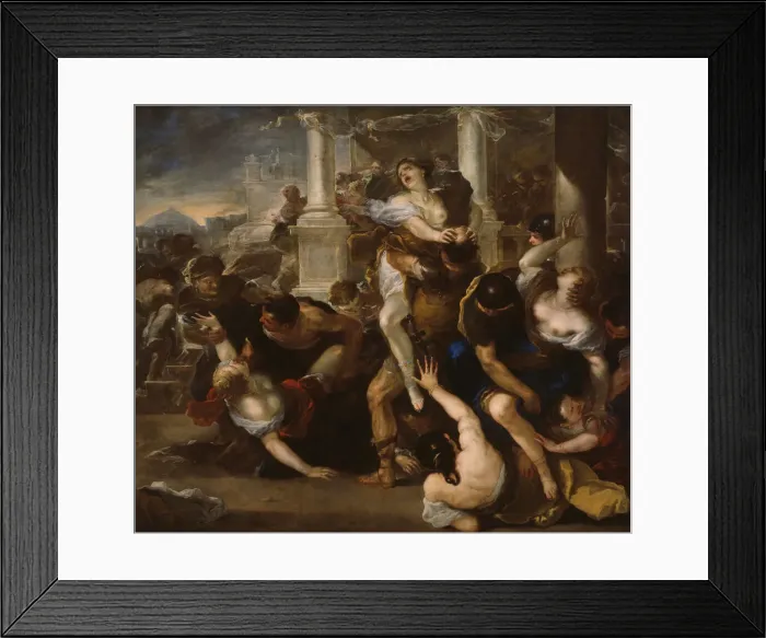 Framed Print : The Abduction of the Sabine Women, 1675 / 80. Creator: Luca Giordano Framed Print : The Abduction of the Sabine Women, 1675 / 80. Creator: Luca Giordano