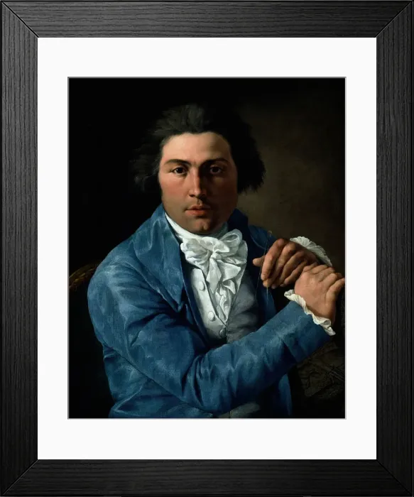 Framed Print : Portrait of the Architect Giuseppe Valadier, c. 1795. Creator: Pietro Labruzzi