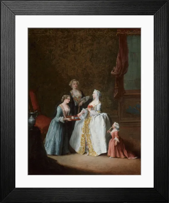 Framed Print : Lady at Her Toilette, late 1740s. Creator: Pietro Longhi Framed Print : Lady at Her Toilette, late 1740s. Creator: Pietro Longhi