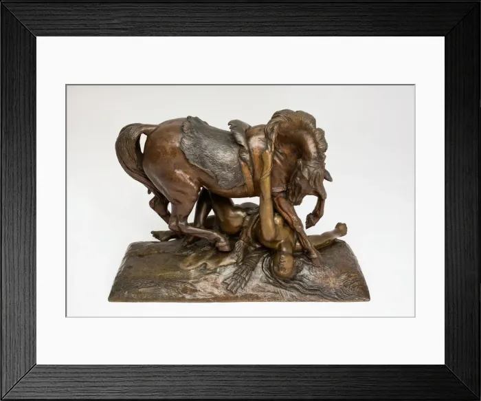 Framed Print : L Amazone blessee, 1839. Creator: Jean-Francois-Theodore Gechter Framed Print : L Amazone blessee, 1839. Creator: Jean-Francois-Theodore Gechter