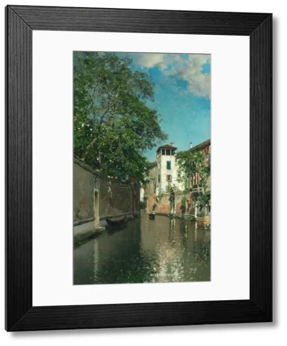 Framed Print : Canal in Venice, 1880s. Creator: Martin Rico y Ortega Framed Print : Canal in Venice, 1880s. Creator: Martin Rico y Ortega