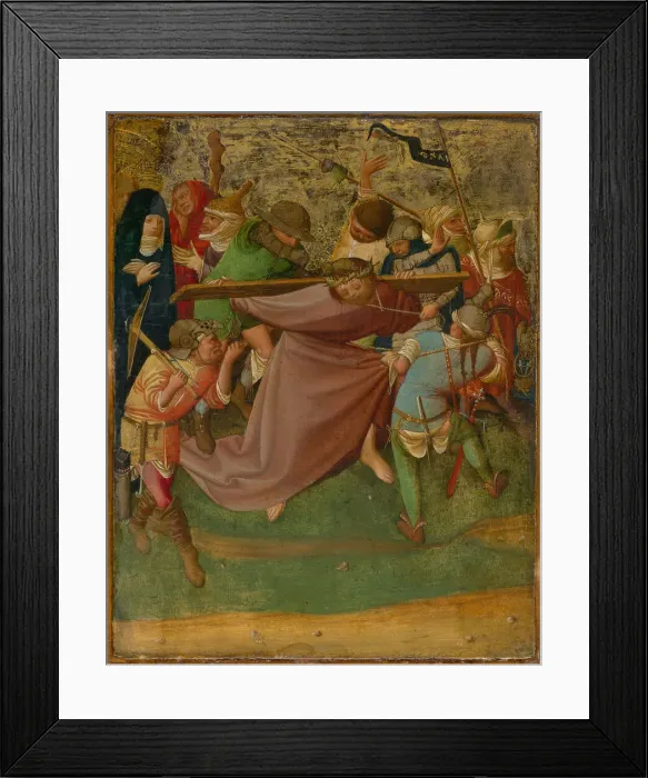 Framed Print : Christ Carrying the Cross, 1420 / 25. Creator: Master of the Worcester Carrying of Framed Print : Christ Carrying the Cross, 1420 / 25. Creator: Master of the Worcester Carrying of